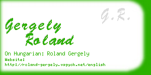 gergely roland business card